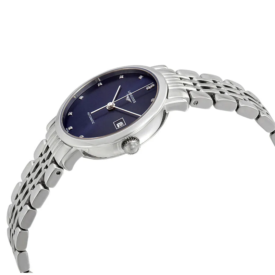 Longines Elegant Automatic Diamond Blue Dial Ladies Watch L4.310.4.97.6