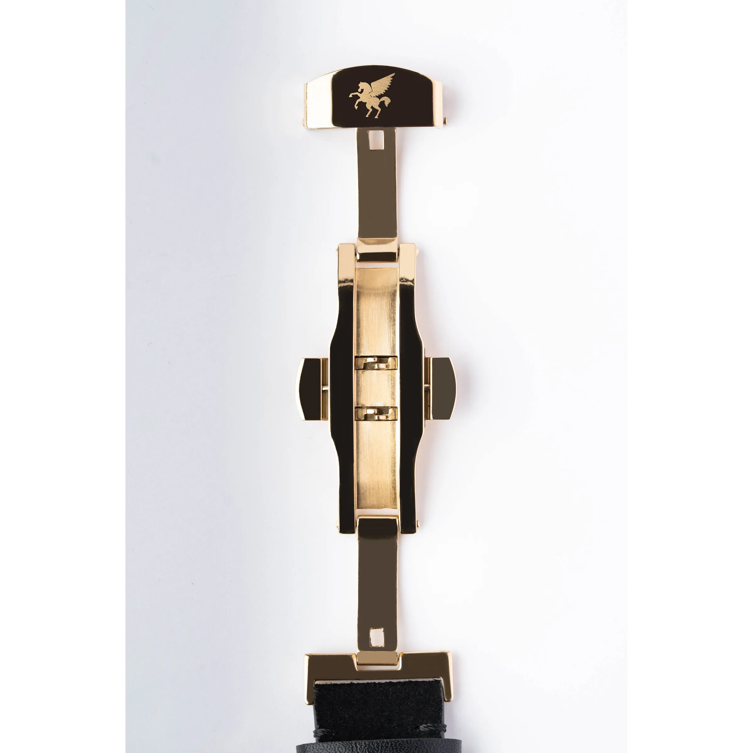 LS.03 Onyx Black Italian Suede Leather Strap w/ Butterfly Buckle