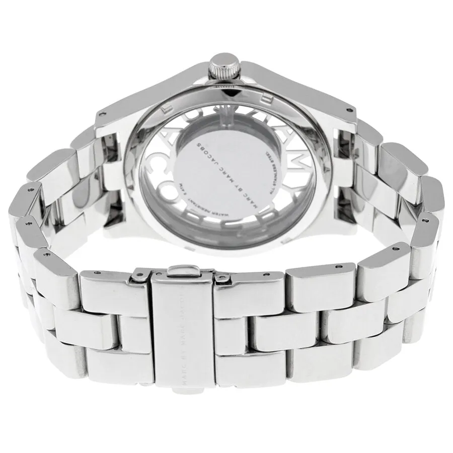 Marc by Marc Jacobs Henry Skeleton Silver Dial Stainless Steel Ladies Watch MBM3205