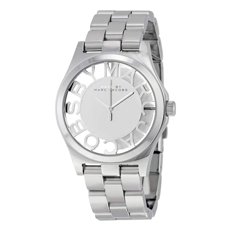 Marc by Marc Jacobs Henry Skeleton Silver Dial Stainless Steel Ladies Watch MBM3205