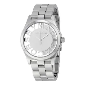 Marc by Marc Jacobs Henry Skeleton Silver Dial Stainless Steel Ladies Watch MBM3205