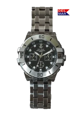 Men's All Stainless Steel Chronograph Watch 100M #50211