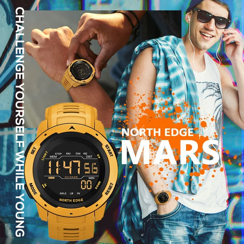 Men's Military Sport Watches Waterproof 50M Pedometer