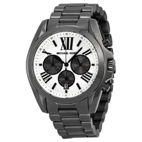 Michael Kors Bradshaw Chronograph White Dial Gunmetal Ion-plated Men's Watch MK5952