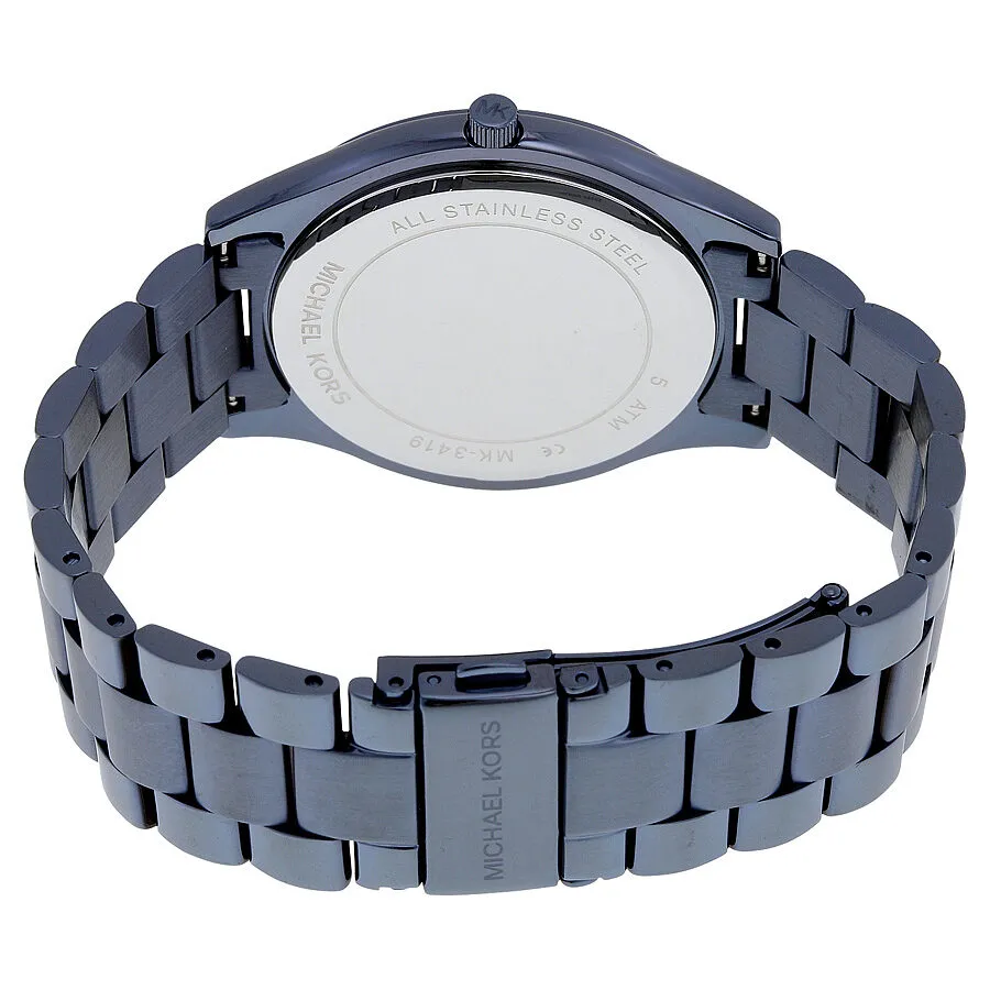 Michael Kors Slim Runway Blue Dial Blue Ion-plated Ladies Watch MK3419