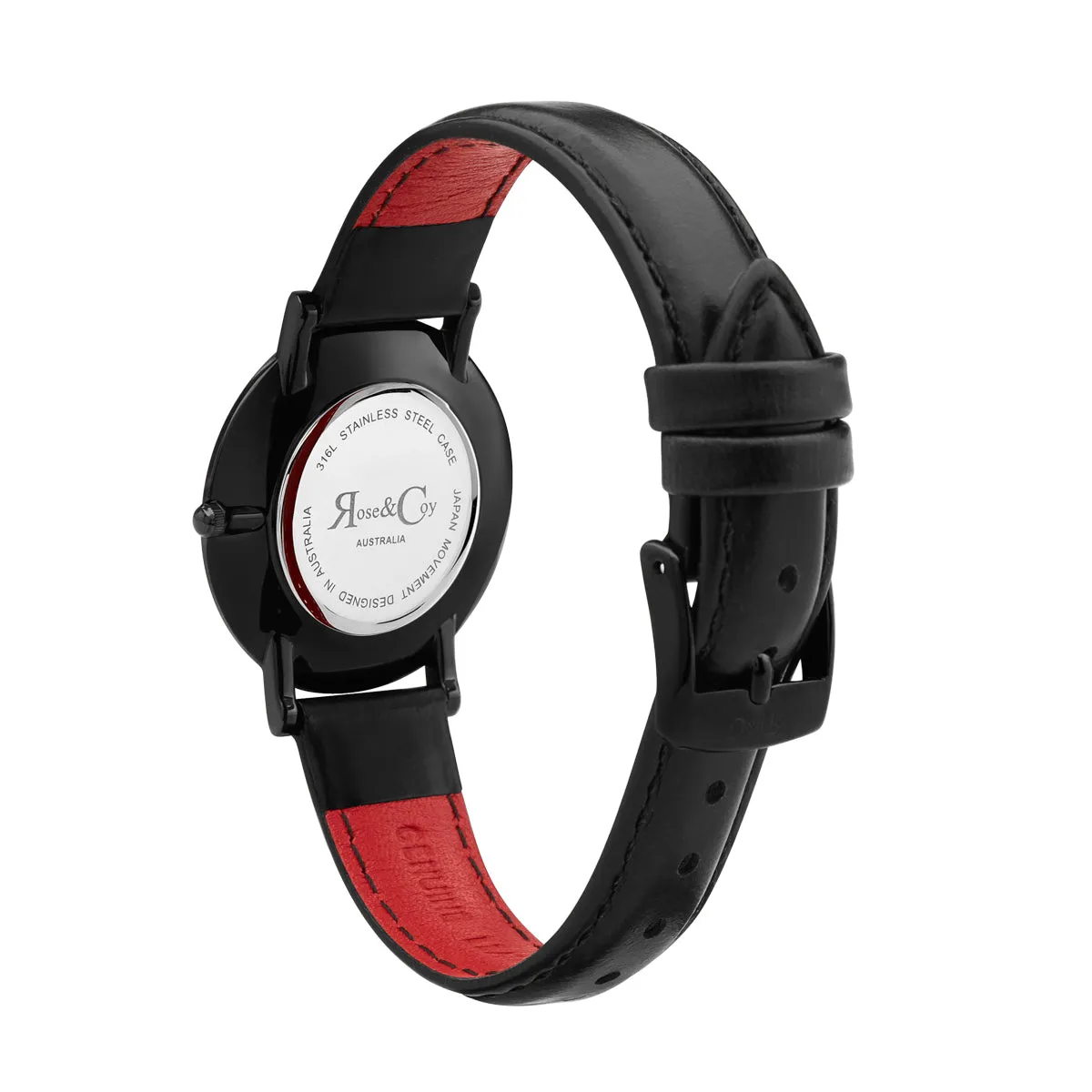 Midnight Winged Rose Heart Ultra Slim 34mm | Black Watch