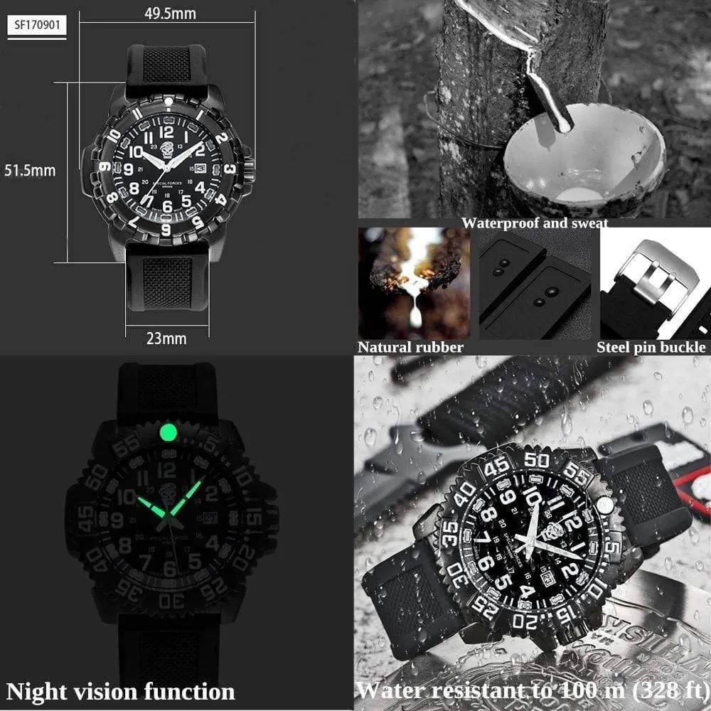 Military-Grade EDC Survival Watch - Waterproof Tactical Timepiece