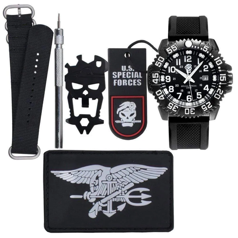Military-Grade EDC Survival Watch - Waterproof Tactical Timepiece