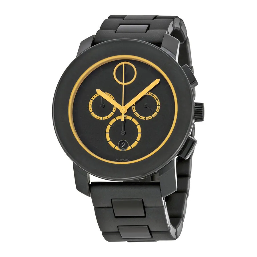 Movado Bold  Chronograph Black Dial Black TR90 Men's Watch 3600275