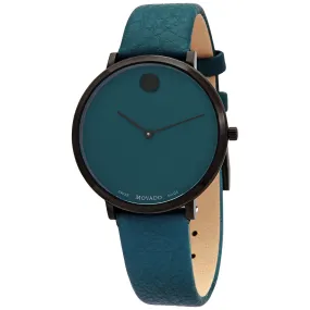 Movado Modern 47 Ultra Slim Quartz Green Dial Ladies Watch 0607342