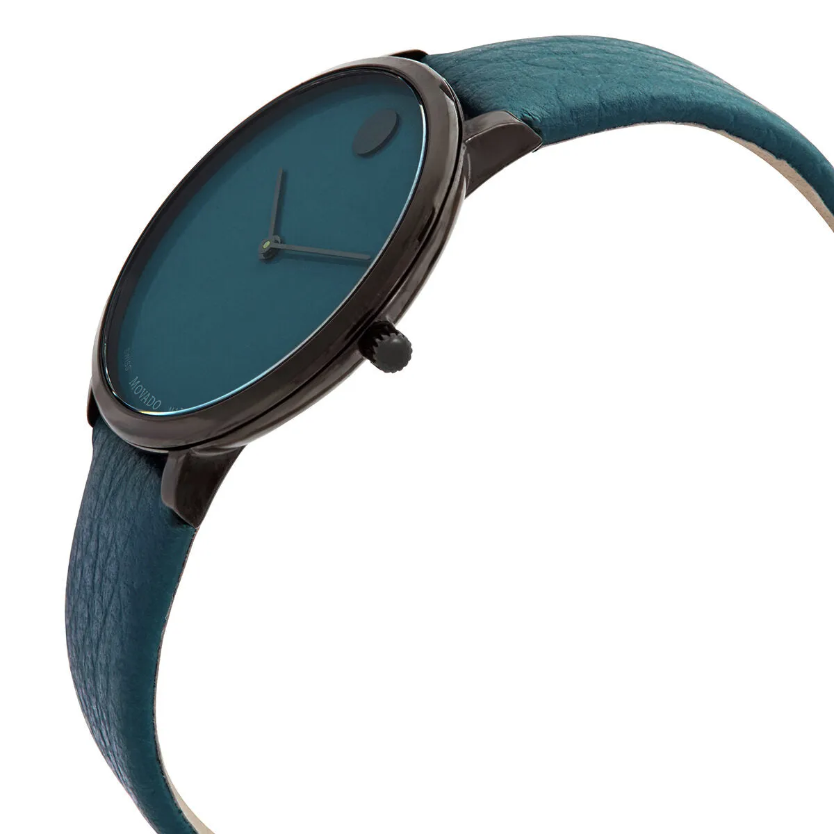 Movado Modern 47 Ultra Slim Quartz Green Dial Ladies Watch 0607342