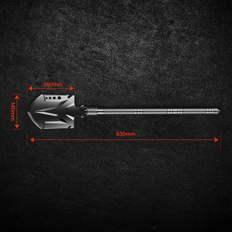 Multi-functional Engineering Shovel Set Wild Survival Tool Military Camping Equipment Folding Shovel with a Free Bag