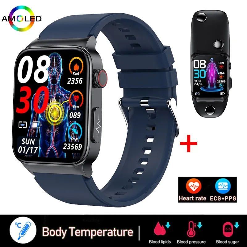 New ECG PPG Smart Watch Men Laser Treatment Of Hypertension Hyperglycemia Hyperlipidemia Heart Rate Healthy Sport Men Smartwatch