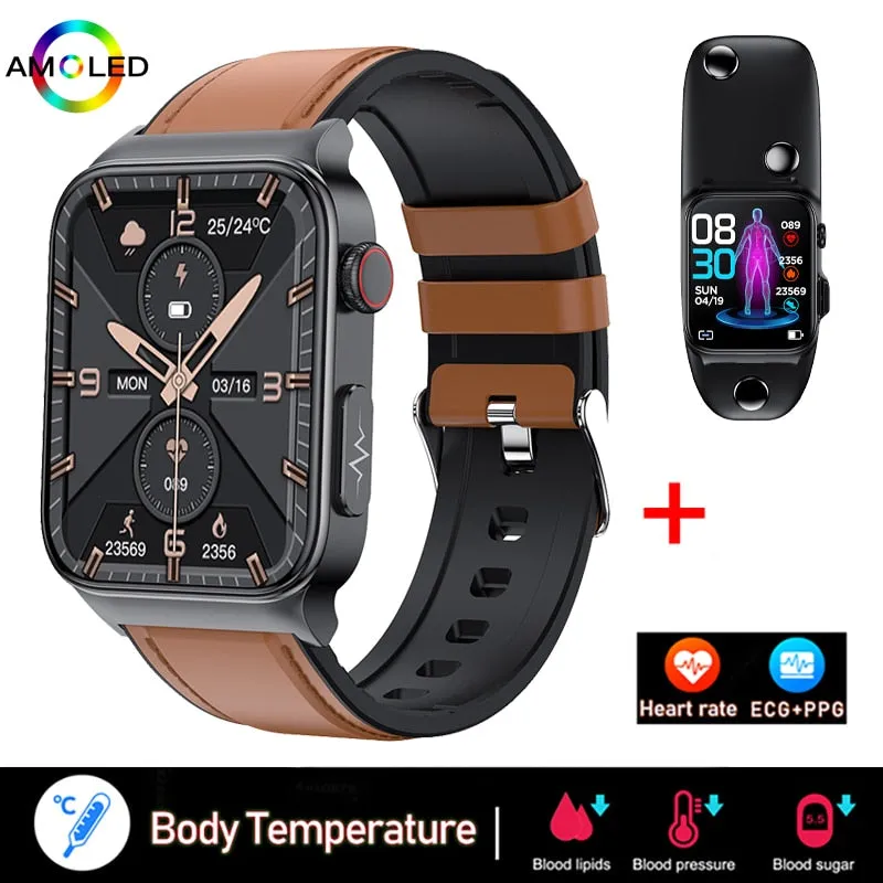 New ECG PPG Smart Watch Men Laser Treatment Of Hypertension Hyperglycemia Hyperlipidemia Heart Rate Healthy Sport Men Smartwatch