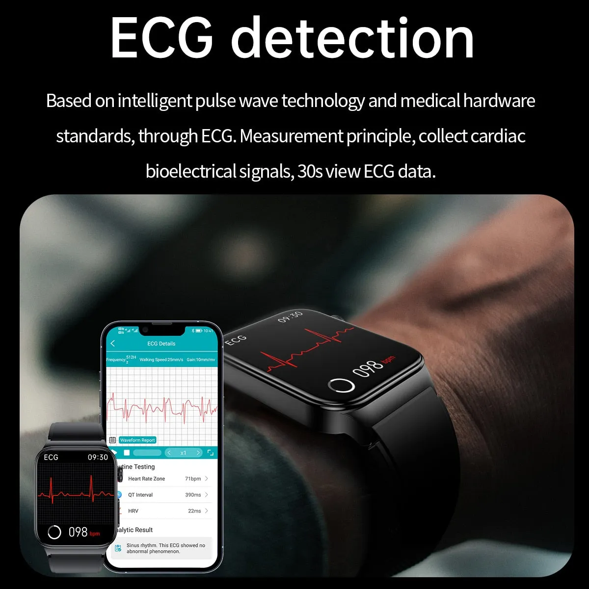 New ECG PPG Smart Watch Men Laser Treatment Of Hypertension Hyperglycemia Hyperlipidemia Heart Rate Healthy Sport Men Smartwatch