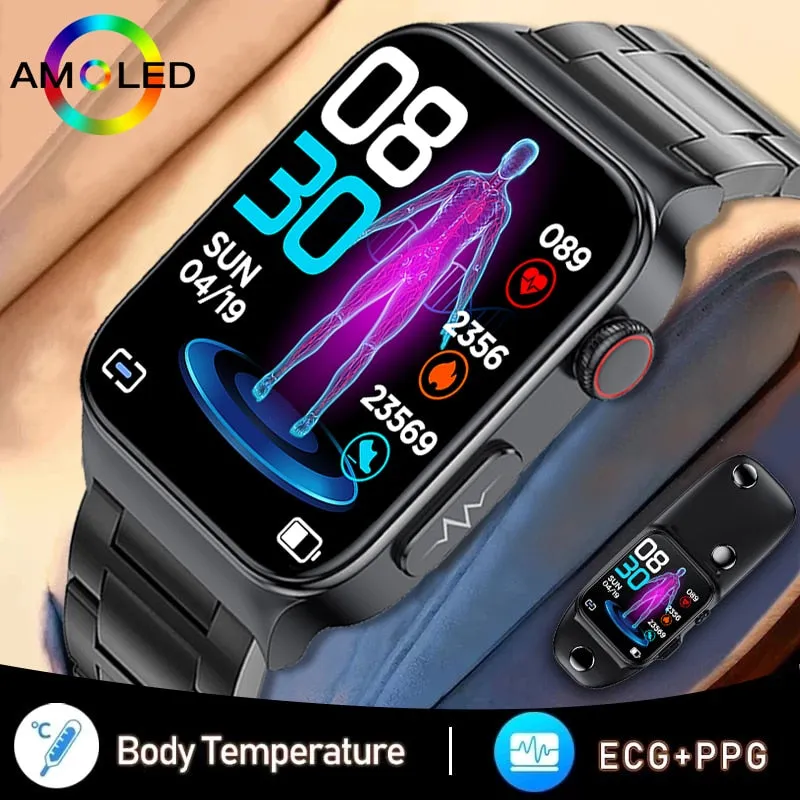New ECG PPG Smart Watch Men Laser Treatment Of Hypertension Hyperglycemia Hyperlipidemia Heart Rate Healthy Sport Men Smartwatch