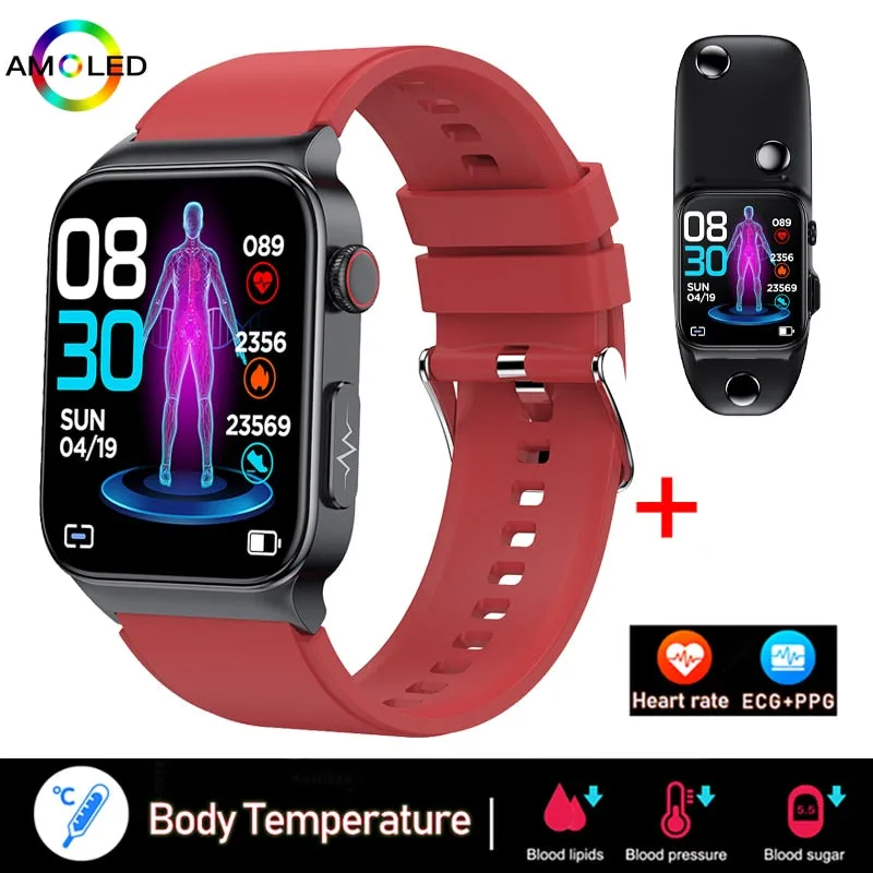 New ECG PPG Smart Watch Men Laser Treatment Of Hypertension Hyperglycemia Hyperlipidemia Heart Rate Healthy Sport Men Smartwatch