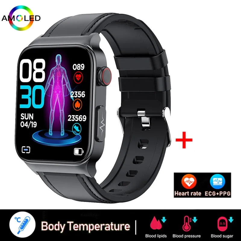 New ECG PPG Smart Watch Men Laser Treatment Of Hypertension Hyperglycemia Hyperlipidemia Heart Rate Healthy Sport Men Smartwatch