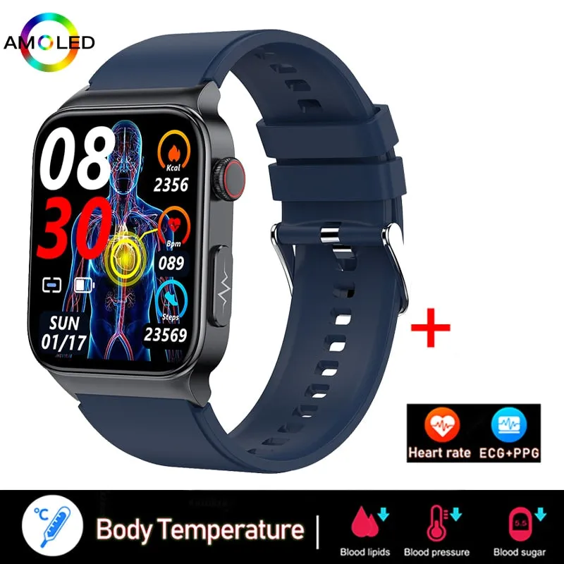 New ECG PPG Smart Watch Men Laser Treatment Of Hypertension Hyperglycemia Hyperlipidemia Heart Rate Healthy Sport Men Smartwatch