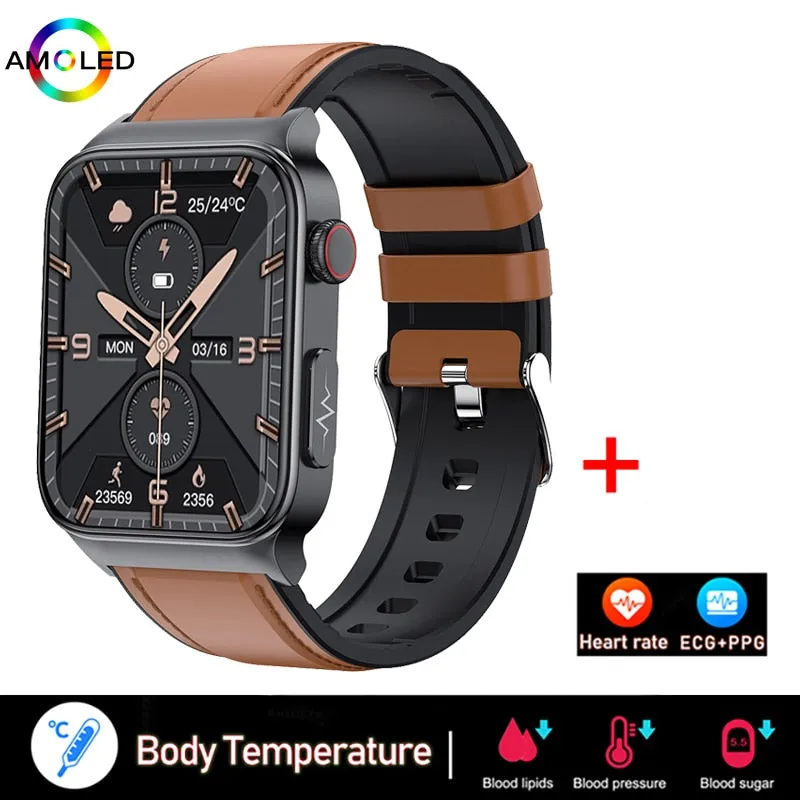 New ECG PPG Smart Watch Men Laser Treatment Of Hypertension Hyperglycemia Hyperlipidemia Heart Rate Healthy Sport Men Smartwatch