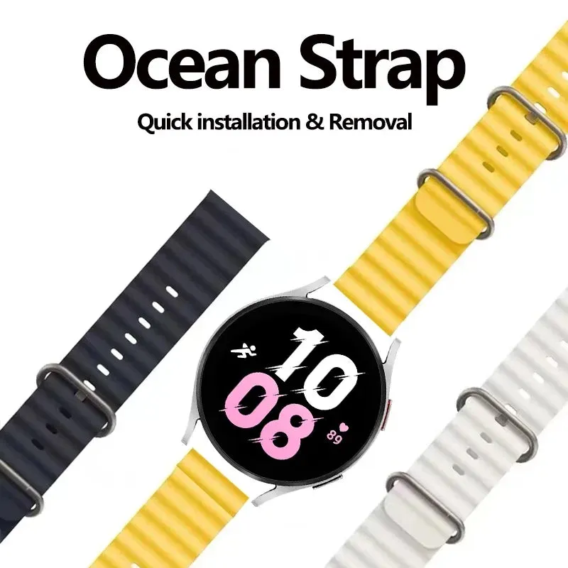 OCEAN LOOP SILICON STRAPS FOR MIBRO SMART WATCH C3, A2, GS, MIBRO LITE, WATCH 2 LITE, X1, C2, A1, MIBRO AIR, MIBRO COLOUR