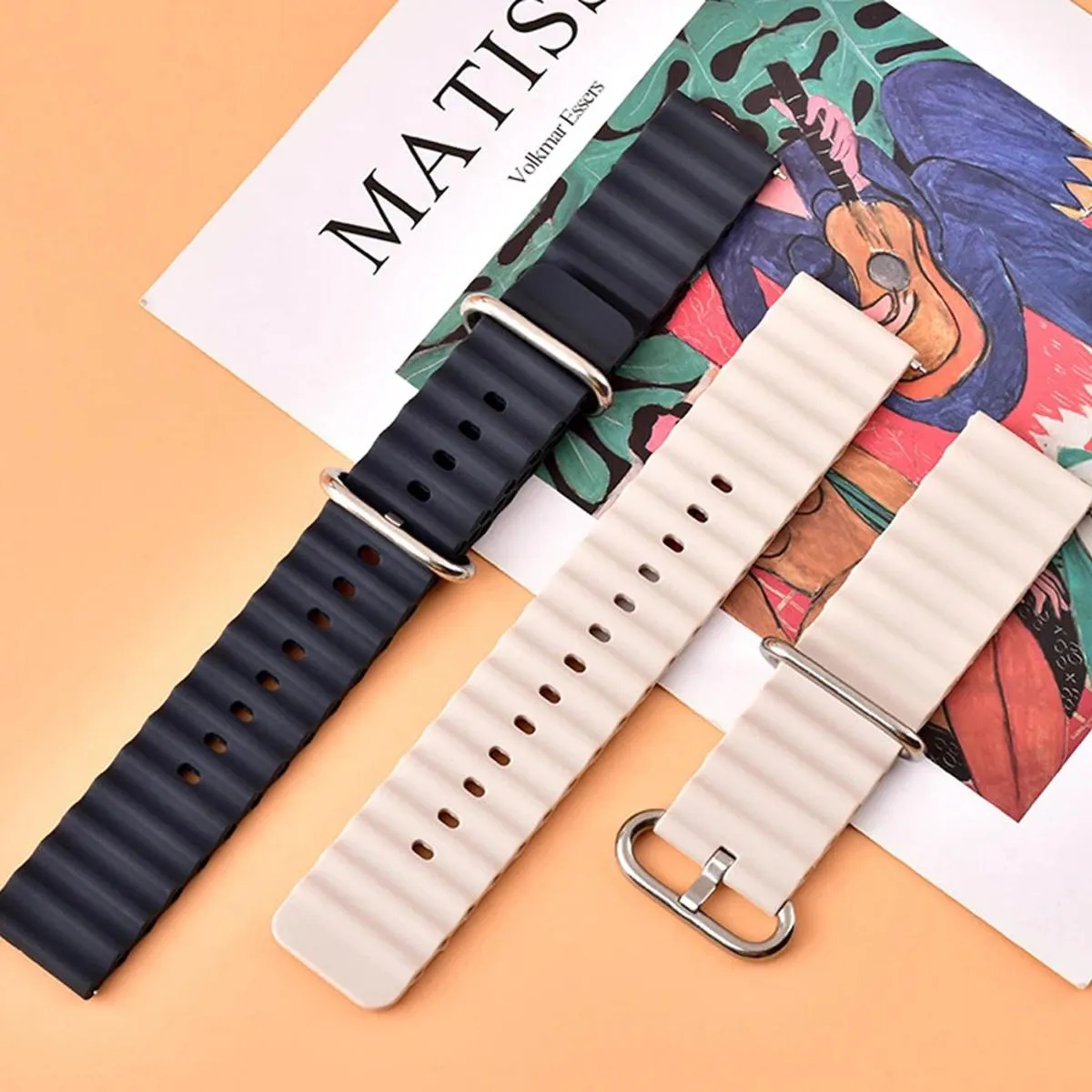 OCEAN LOOP SILICON STRAPS FOR MIBRO SMART WATCH C3, A2, GS, MIBRO LITE, WATCH 2 LITE, X1, C2, A1, MIBRO AIR, MIBRO COLOUR