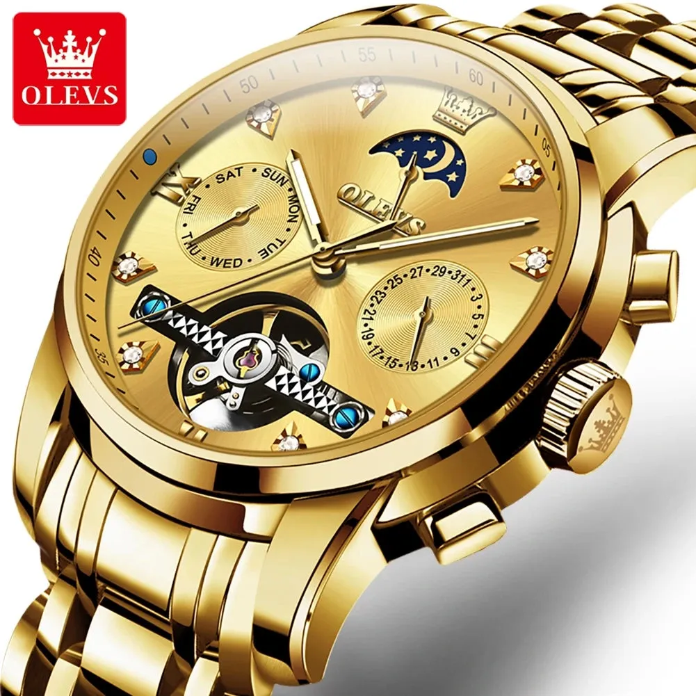 OLEVS 6678 Mechanical Watches Tourbillon Automatic watch