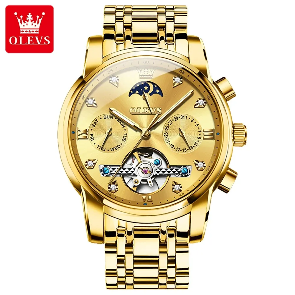 OLEVS 6678 Mechanical Watches Tourbillon Automatic watch
