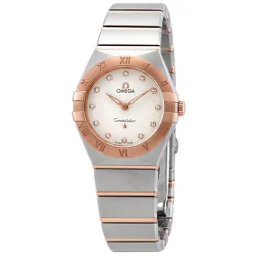 Omega Constellation Manhattan Diamond Dial Ladies Steel and 18k Sedna Gold Watch 131.20.28.60.52.001