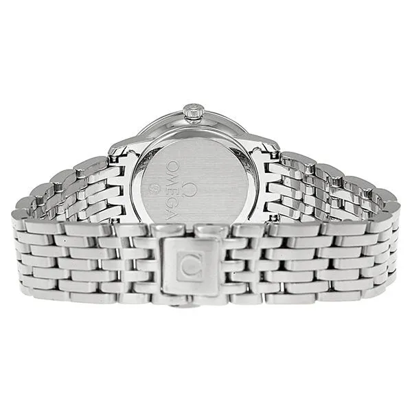 Omega DeVille Prestige Silver Diamond Dial Stainless Steel Ladies Watch 42415246052001