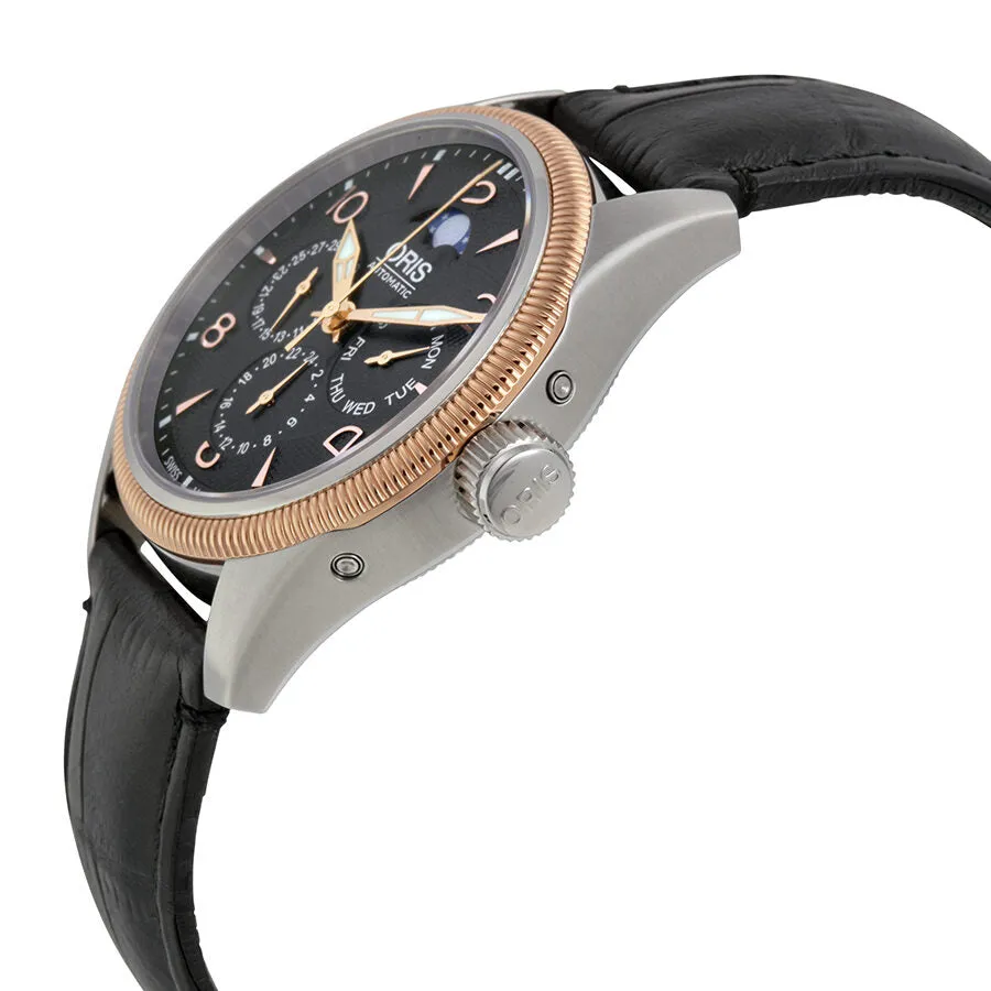 Oris Big Crown Complication Black Dial Black Leather Men's Watch 01 582 7678 4364-07 5 20 76FC