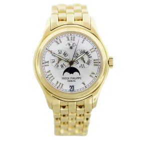 Patek Philippe Annual Calendar Moonphase White Dial Gold Stainless Steel Automatic Unisex Watch 5036-1J