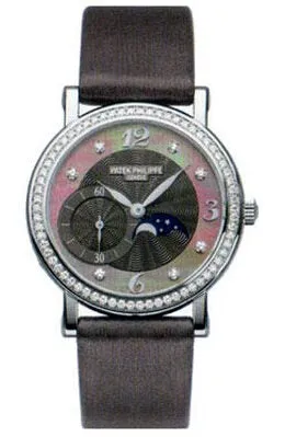 Patek Philippe Complicated 18kt White Gold Moon Phase Diamond Ladies Watch 4958G
