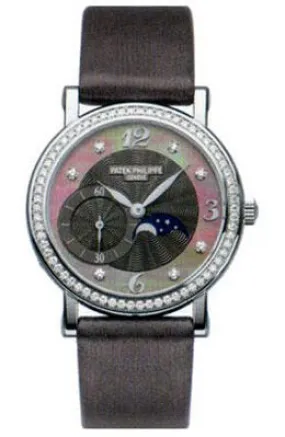 Patek Philippe Complicated 18kt White Gold Moon Phase Diamond Ladies Watch 4958G