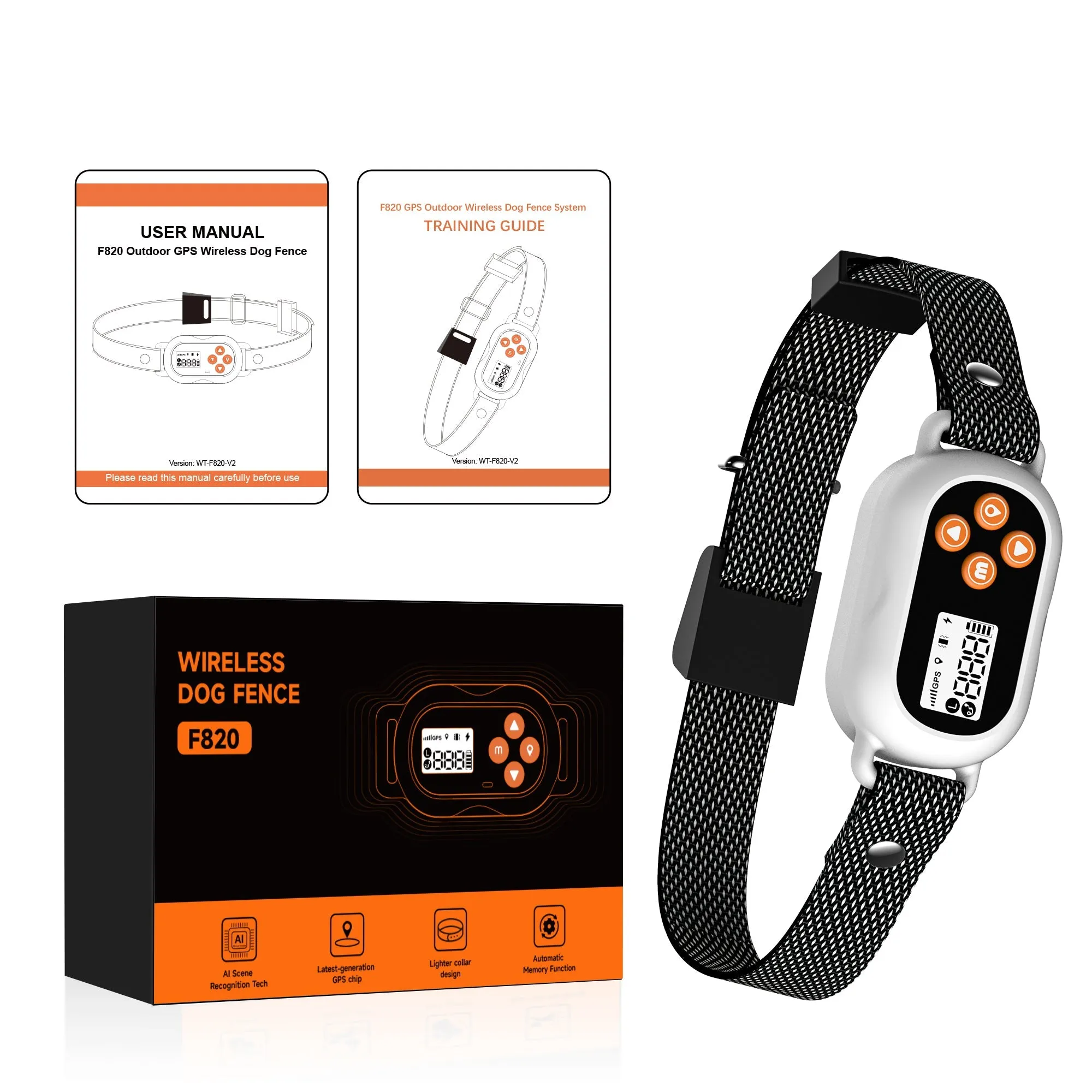 Pawfey SmartPro F820 GPS Wireless Dog Fence Collar