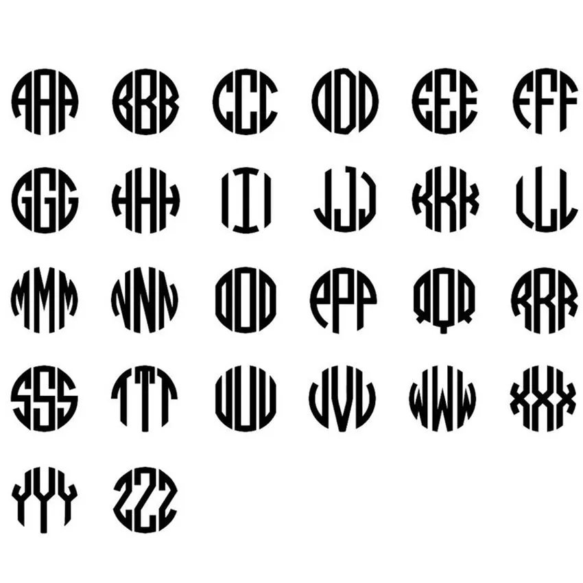 Personalized Round Monogram Stud Earrings For