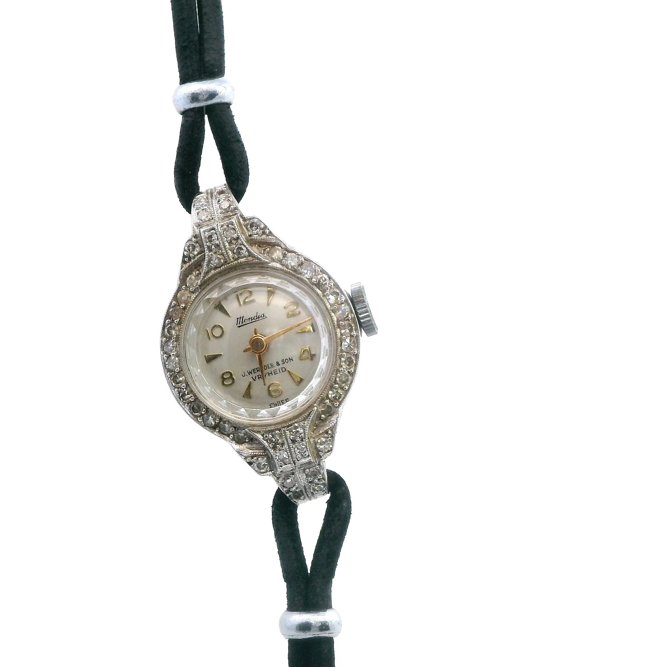Platinum 44 Stone Diamond Mondia Ladies Watch