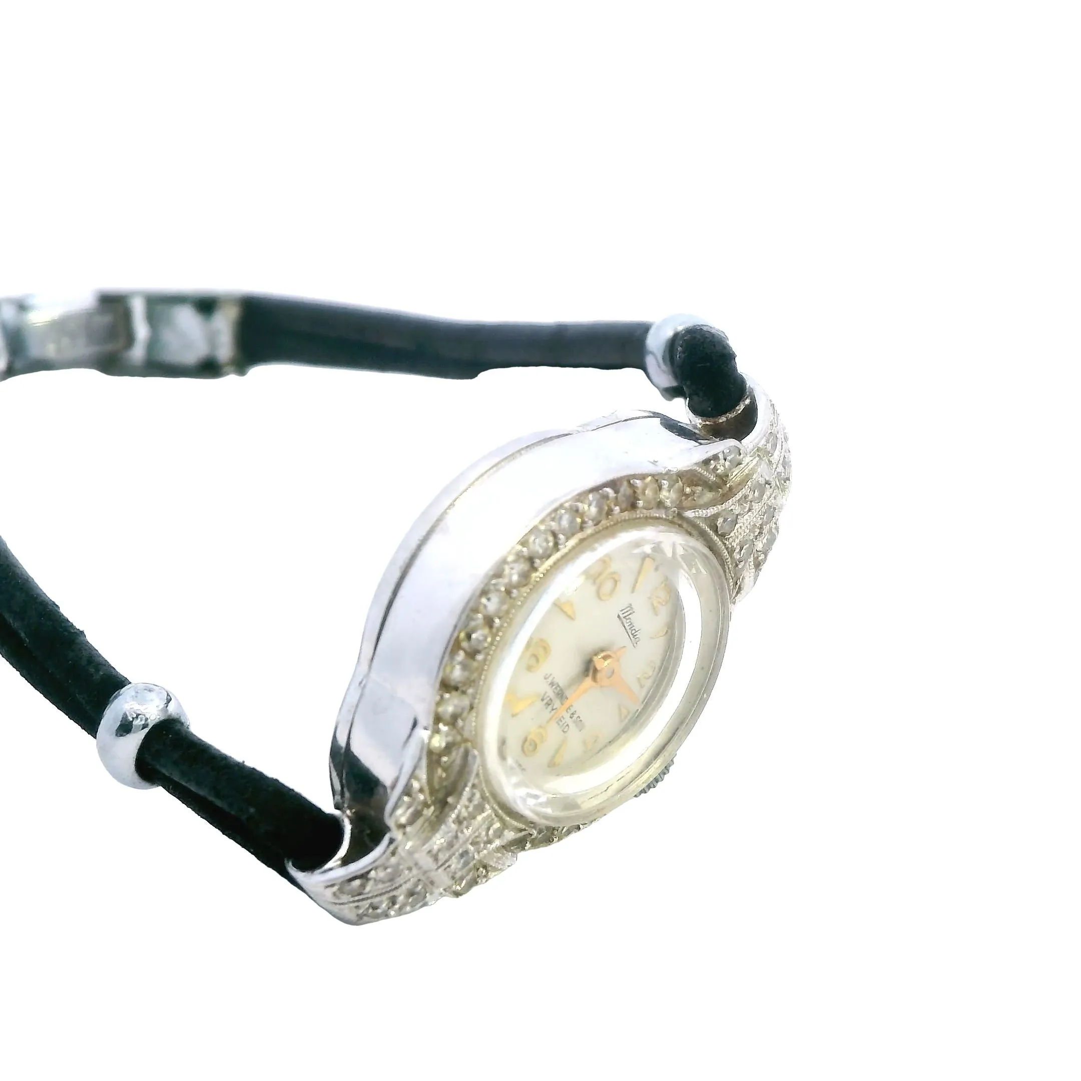 Platinum 44 Stone Diamond Mondia Ladies Watch