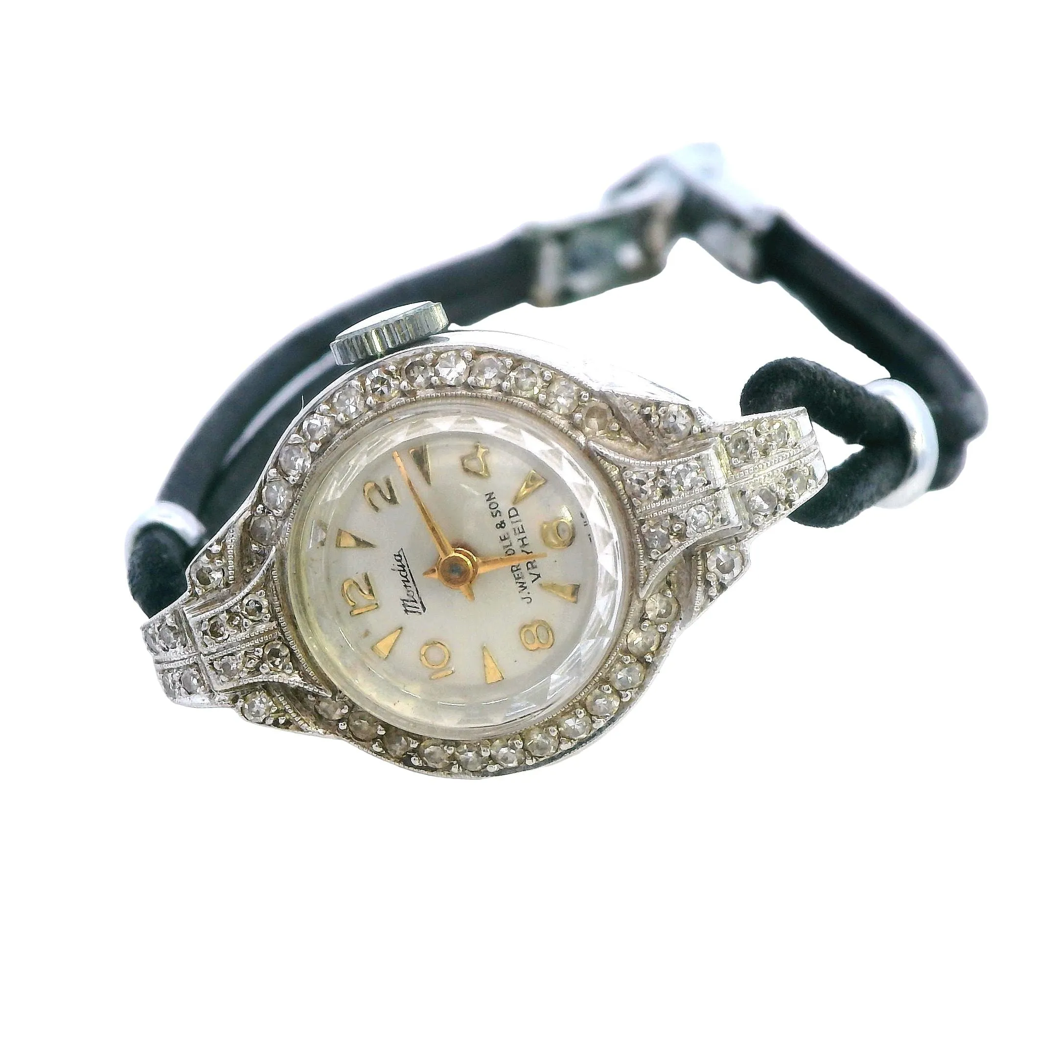 Platinum 44 Stone Diamond Mondia Ladies Watch