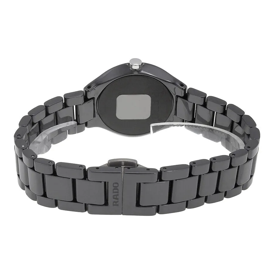 Rado True Thinline Black Dial Black Ceramic Ladies Watch R27742712