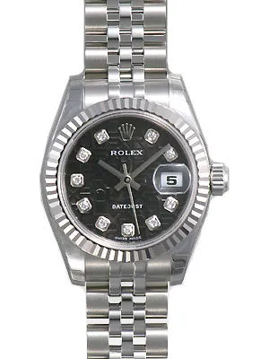 Rolex Lady Datejust 26 Black Dial Stainless Steel Jubilee Bracelet Automatic Watch 179174BKJDJ