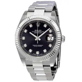 Rolex Oyster Perpetual Datejust Black Diamond Dial Men's Watch 126334BKDO