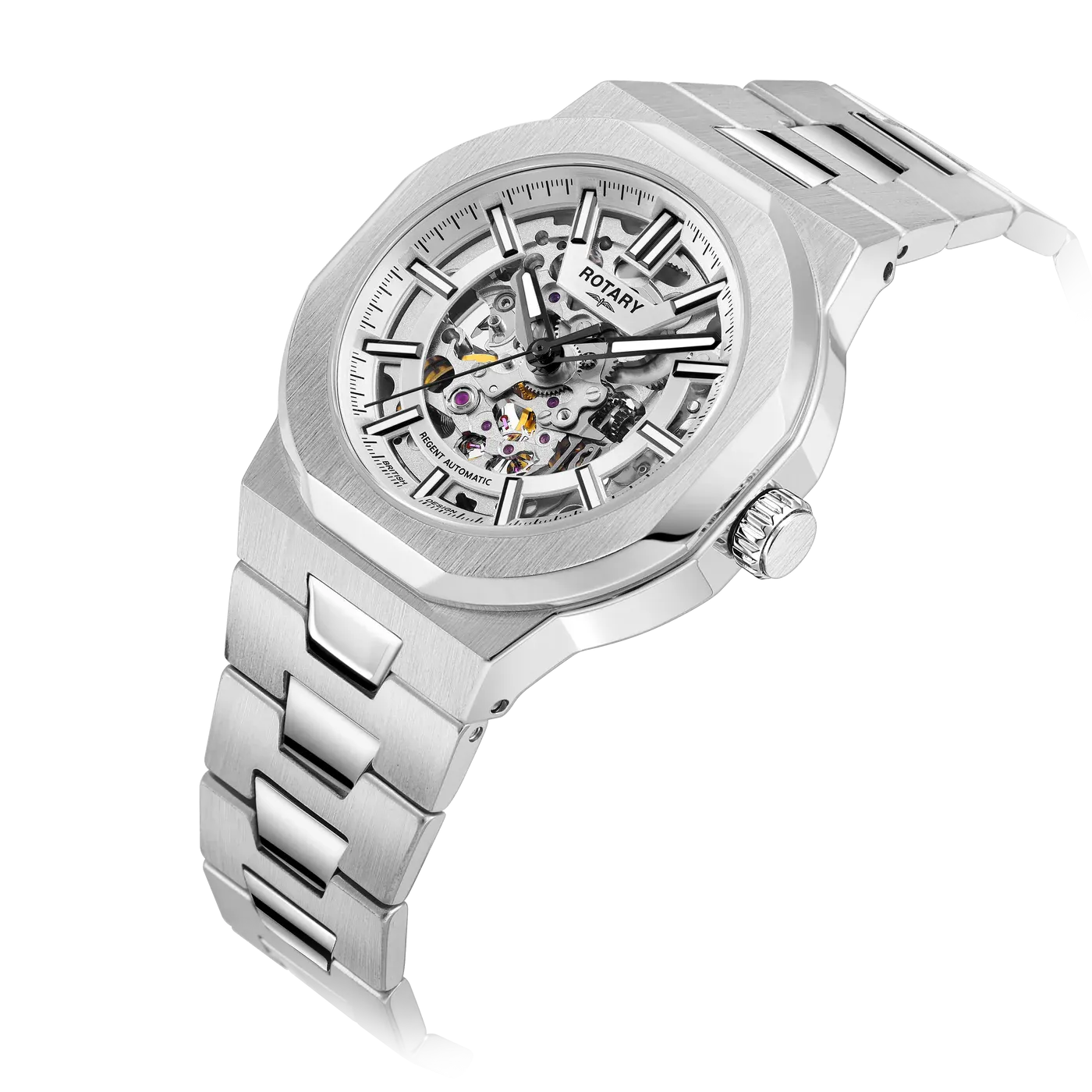 Rotary Skeleton Sport Men's Silver Watch GB05495/06