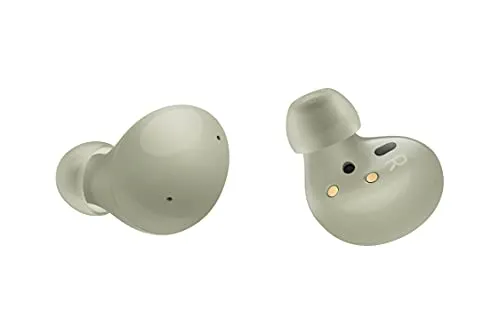 SAMSUNG Galaxy Buds 2 True Wireless Earbuds Noise Cancelling Ambient Sound Bluetooth Lightweight Comfort Fit Touch Control US Version, Olive Green