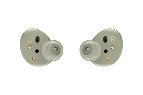 SAMSUNG Galaxy Buds 2 True Wireless Earbuds Noise Cancelling Ambient Sound Bluetooth Lightweight Comfort Fit Touch Control US Version, Olive Green