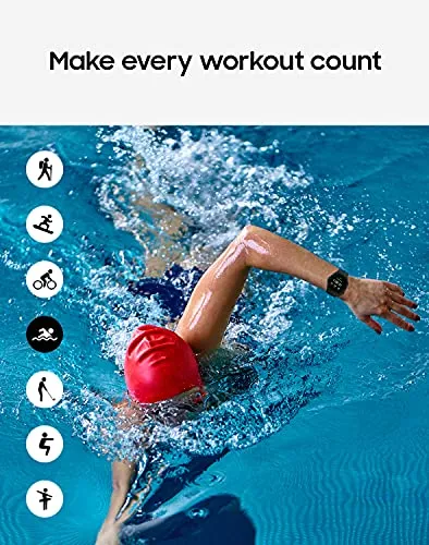 SAMSUNG Galaxy Watch 4 40mm Smartwatch with ECG Monitor Tracker for Health, Fitness, Running, Sleep Cycles, GPS Fall Detection, LTE, US Version, Black
