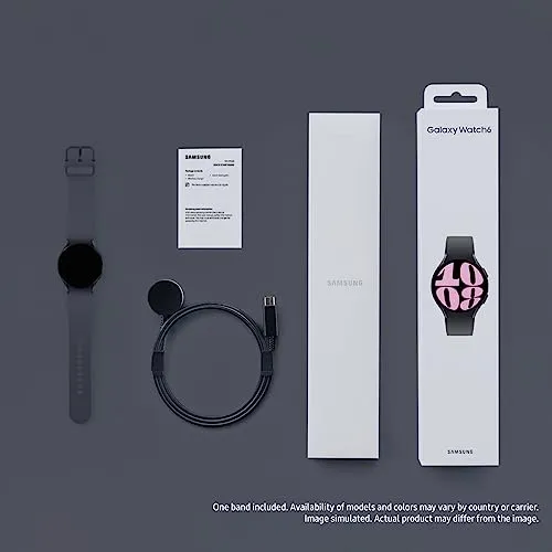 SAMSUNG Galaxy Watch 6 40mm LTE Smartwatch, Fitness Tracker, Personalized HR Zones, Advanced Sleep Coaching, Heart Monitor, BIA Sensor for Health Wellness Insights, Big Screen, US Version, Graphite