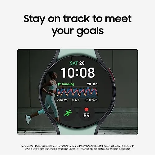 SAMSUNG Galaxy Watch 6 40mm LTE Smartwatch, Fitness Tracker, Personalized HR Zones, Advanced Sleep Coaching, Heart Monitor, BIA Sensor for Health Wellness Insights, Big Screen, US Version, Graphite
