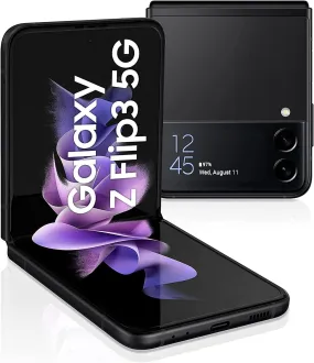 Samsung Galaxy Z Flip3 5G, 256GB, 8GB RAM, Dual SIM - Black - Unlocked