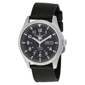 Seiko 5 Sport Automatic Black Canvas Men's Watch SNZG15